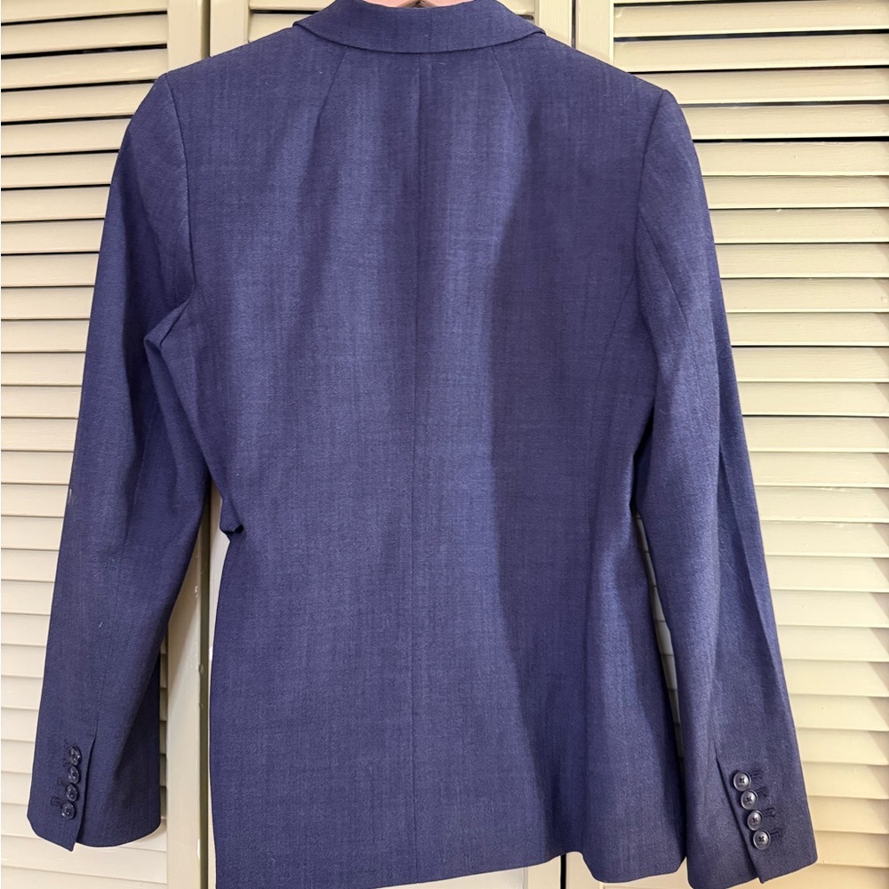 Banana Republic Blue Side Tie Wool Blazer - Picture 2 of 5